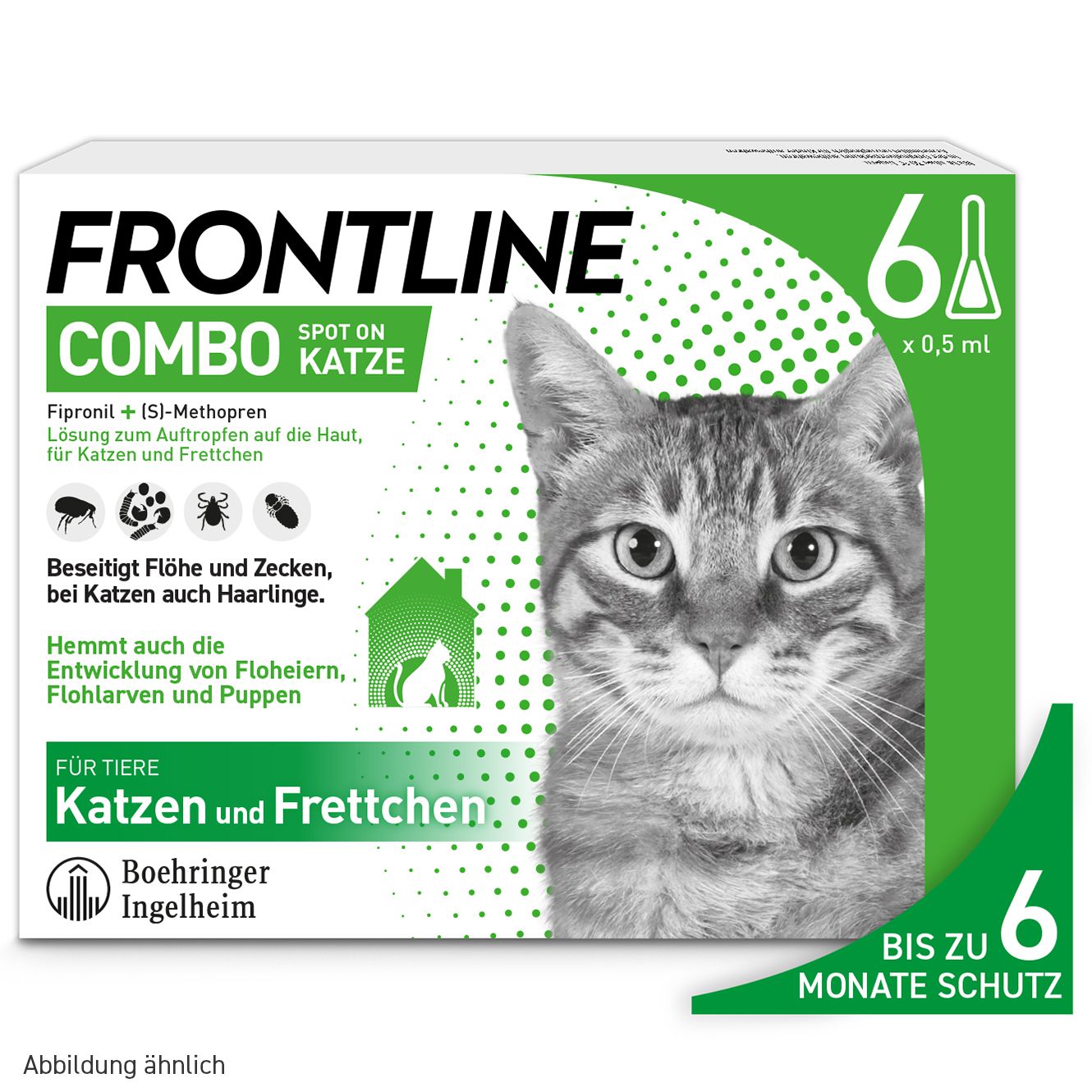 FRONTLINE COMBO® der Kombischutz für Tier und Heim gegen Zecken, Flöhe und Haarlinge bei Katzen und Frettchen