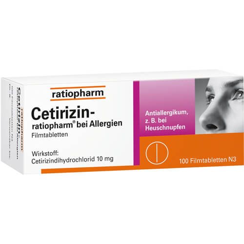 CETIRIZIN-ratiopharm bei Allergien 10 mg Filmtabl.